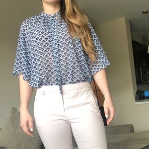 Ann Taylor Blue Top Size M